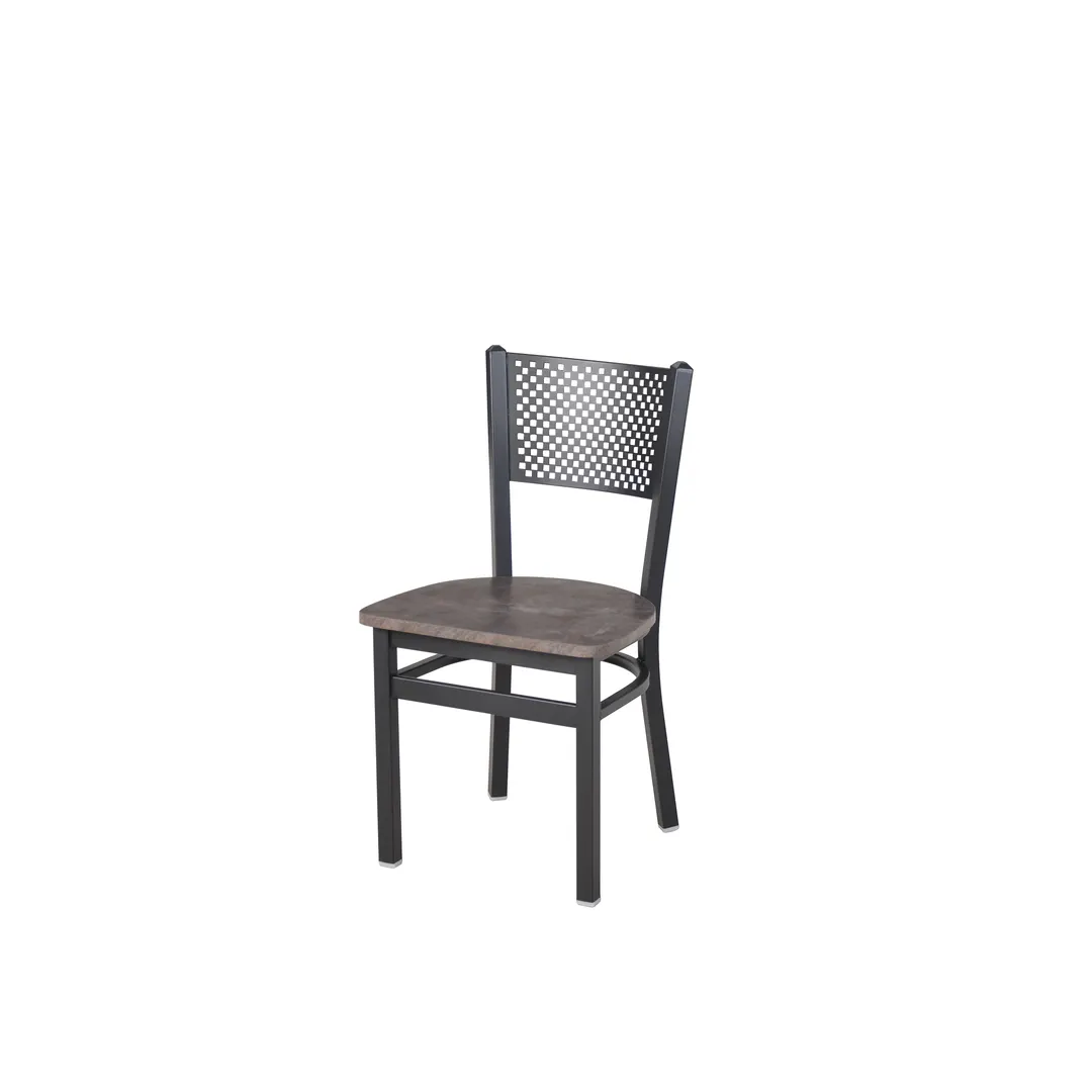 BFM Seating 2161CRCR-SB Indoor Polk Chair, Black