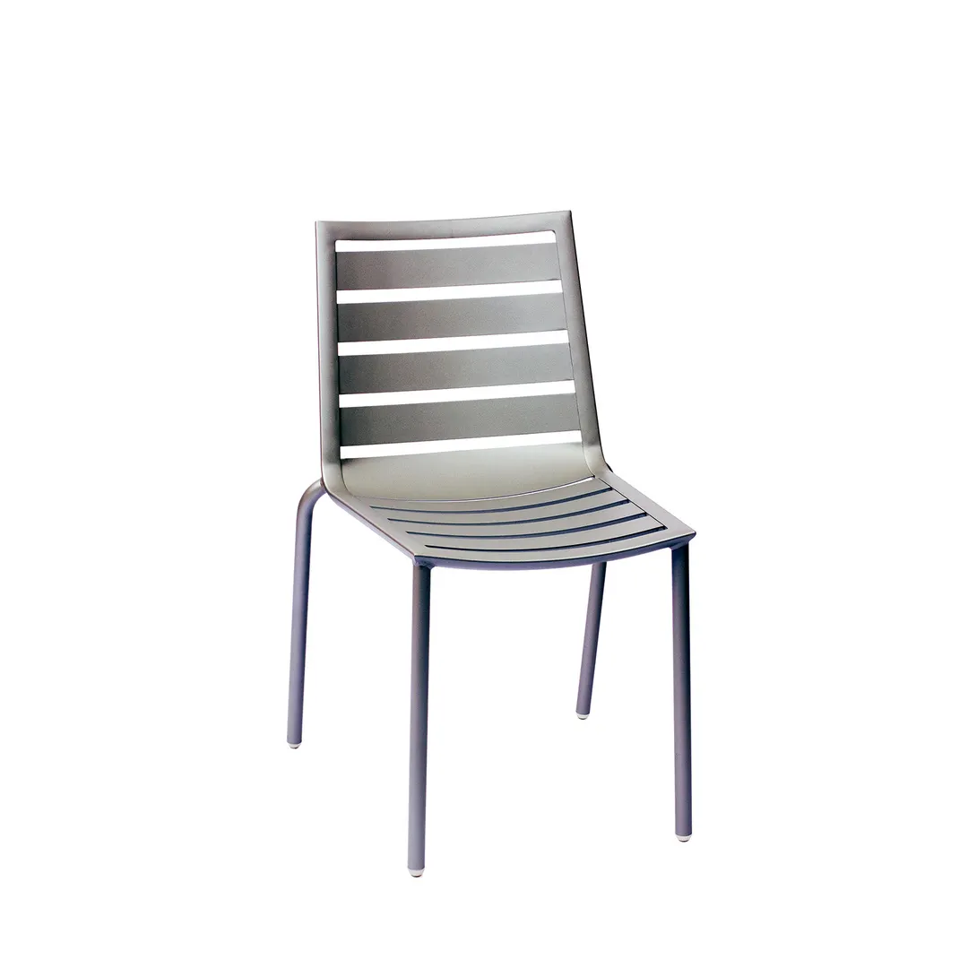 BFM Seating DV450TS South Beach Stacking Side Chair, Aluminum Back & Seat