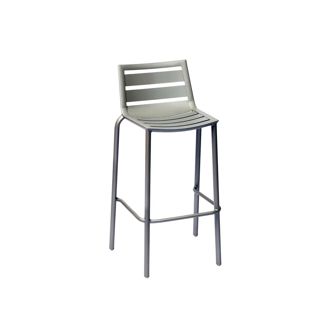BFM Seating DV550TS South Beach Stacking Barstool, Aluminum Back & Seat