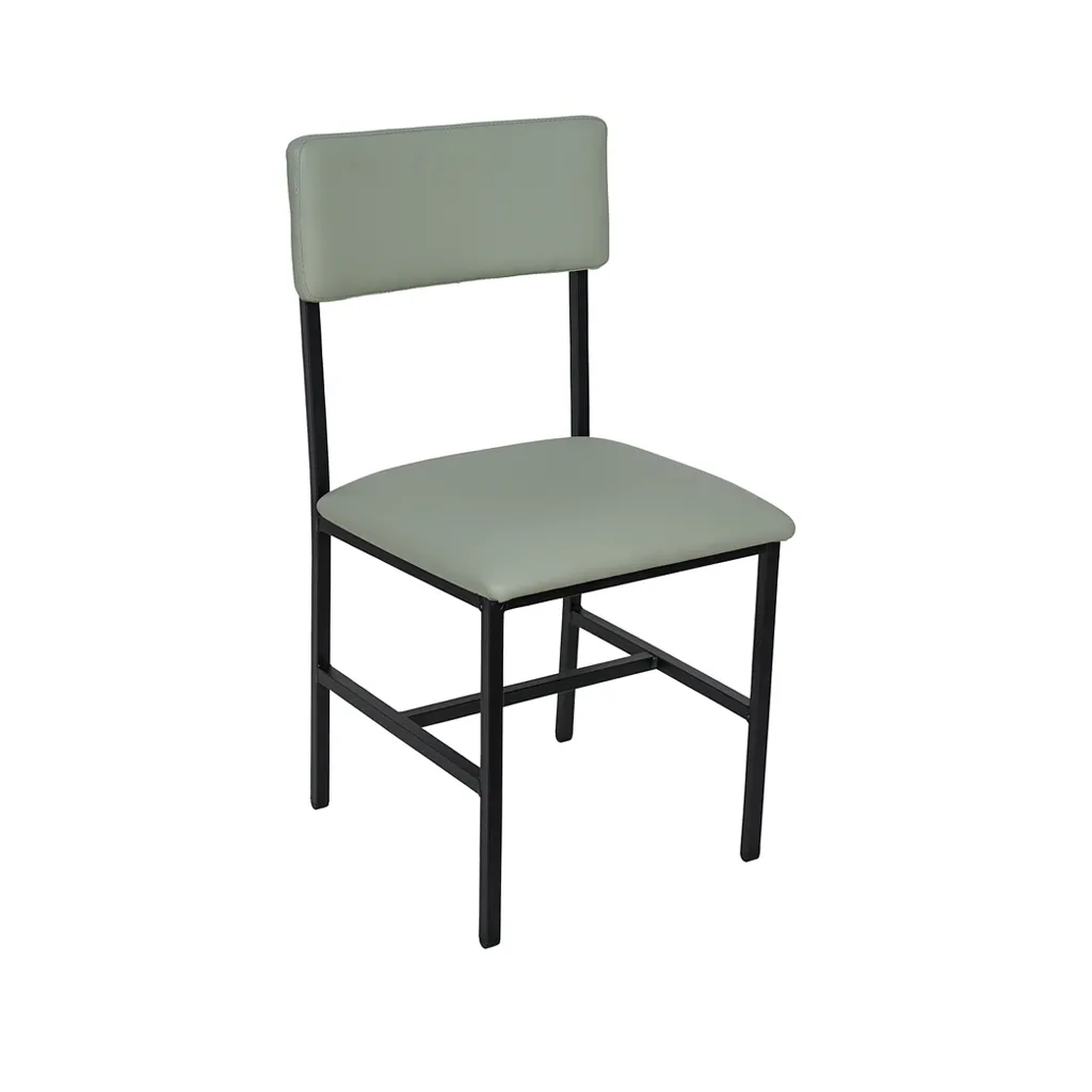 BFM Seating JS33CMG3-G3SB Indoor Meghan Side Chair with Upholstered Seat & Back, Black