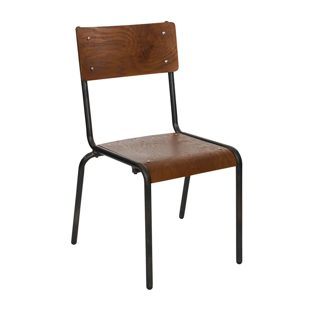 BFM Seating JS55CASH-AARU Indoor Nash Side Chair with Ash Wood Veneer Over Bent Plywood Seat & Back