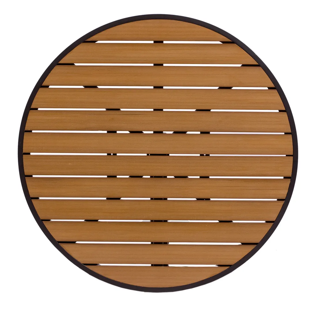 BFM Seating PH24RTKBLU Longport Table Top, 24" Dia., Round, Synthetic Teak