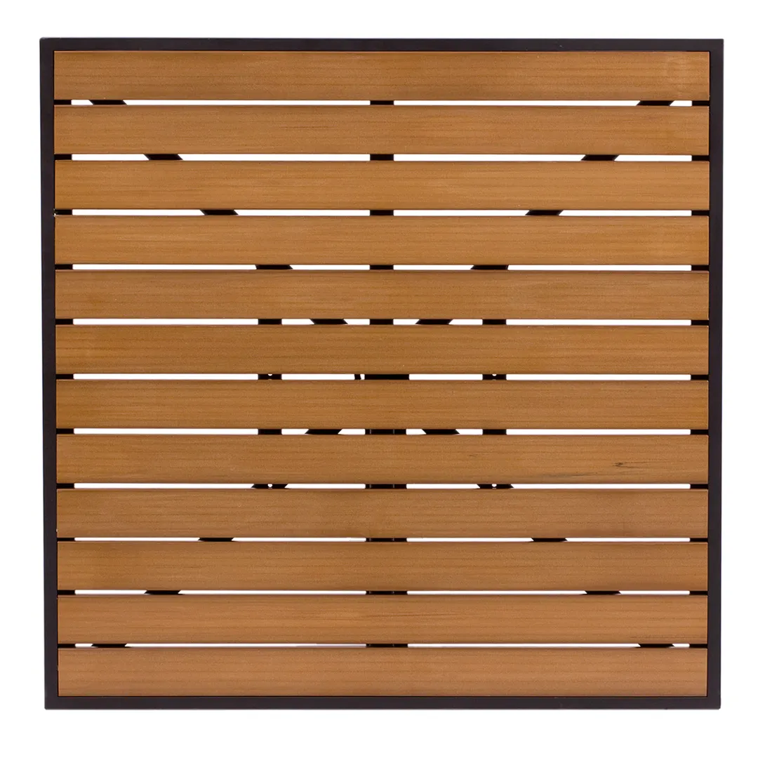 BFM Seating PH3232TKBLU Longport Table Top, 32" X 32", Square, Synthetic Teak