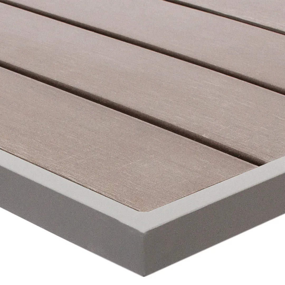 BFM Seating PH3434GRTK-SGU Seaside Table Top, 34" X 34", Square, Synthetic Teak
