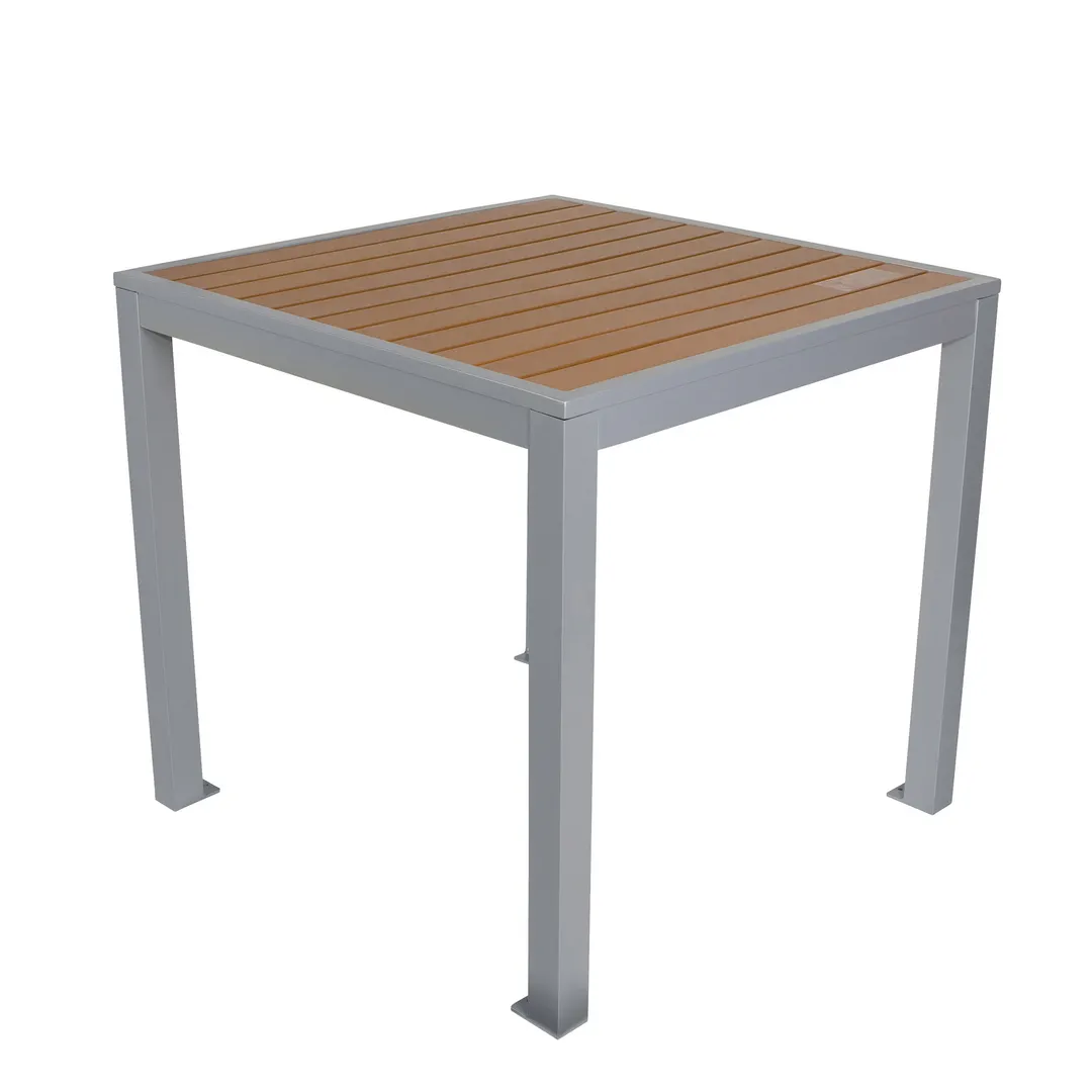 BFM Seating PH4L3232TKSV 32" X 32" Dining Height Outdoor Table