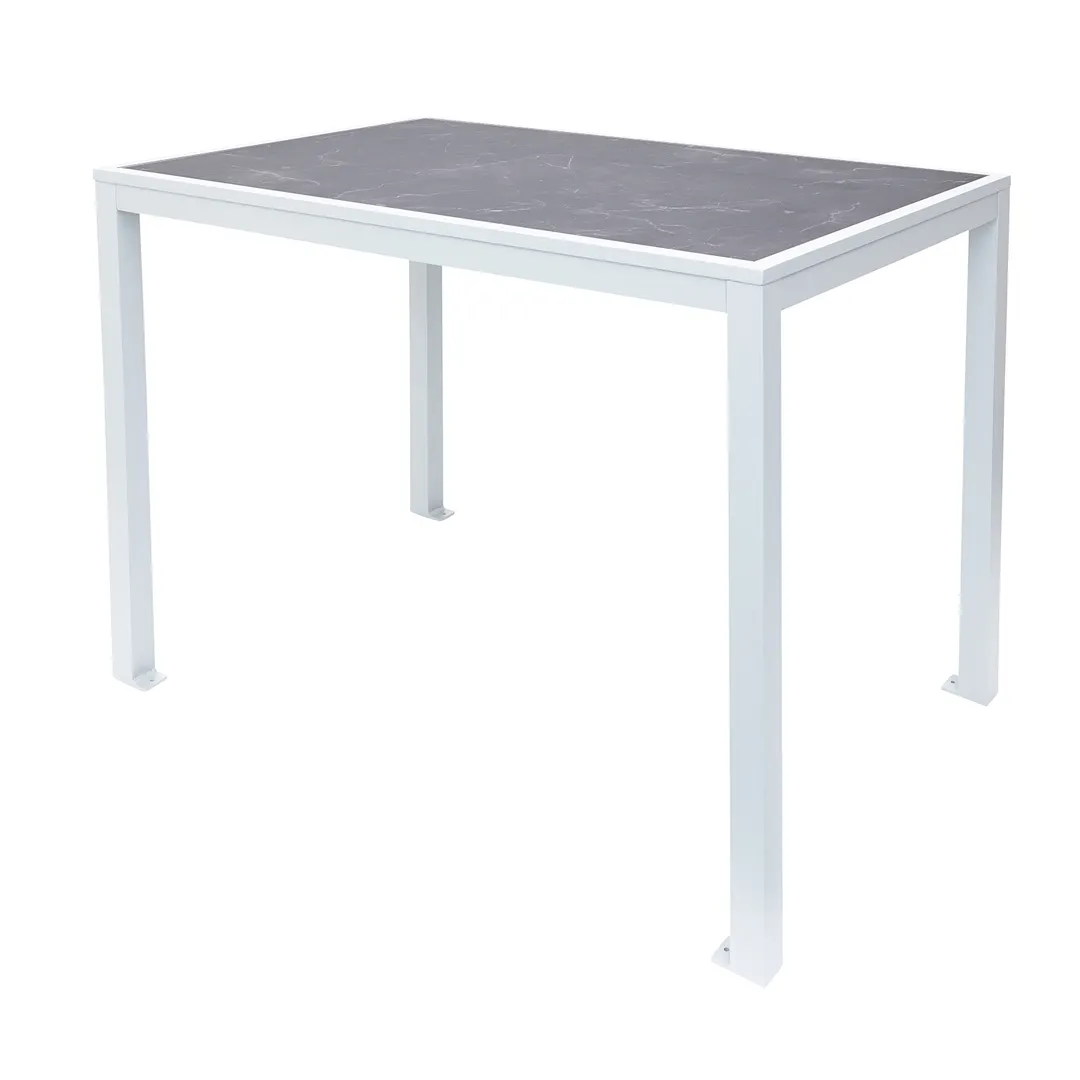 BFM Seating PH4L3248PRWHT Bar Height Indoor Surf Inlay Table
