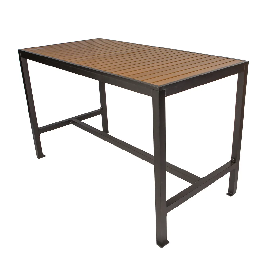 BFM Seating PH4L3571TKBLT 35" X 71" Bar Height Outdoor Table