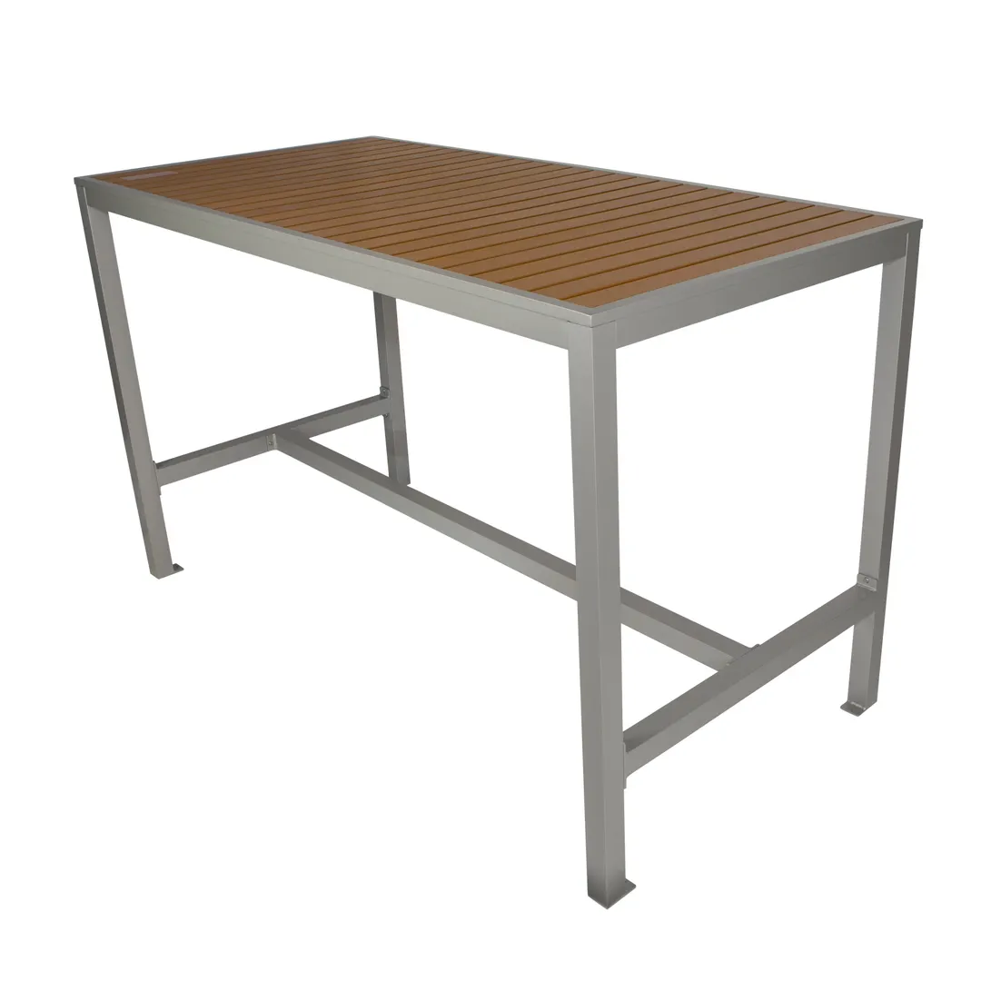 BFM Seating PH4L3571TKSVT 35" X 71" Bar Height Outdoor Table