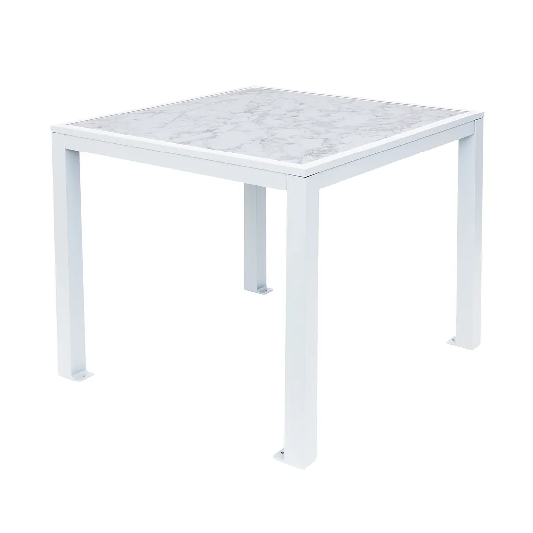 BFM Seating PH4L3636CRWH Dining Height Indoor Surf Inlay Table