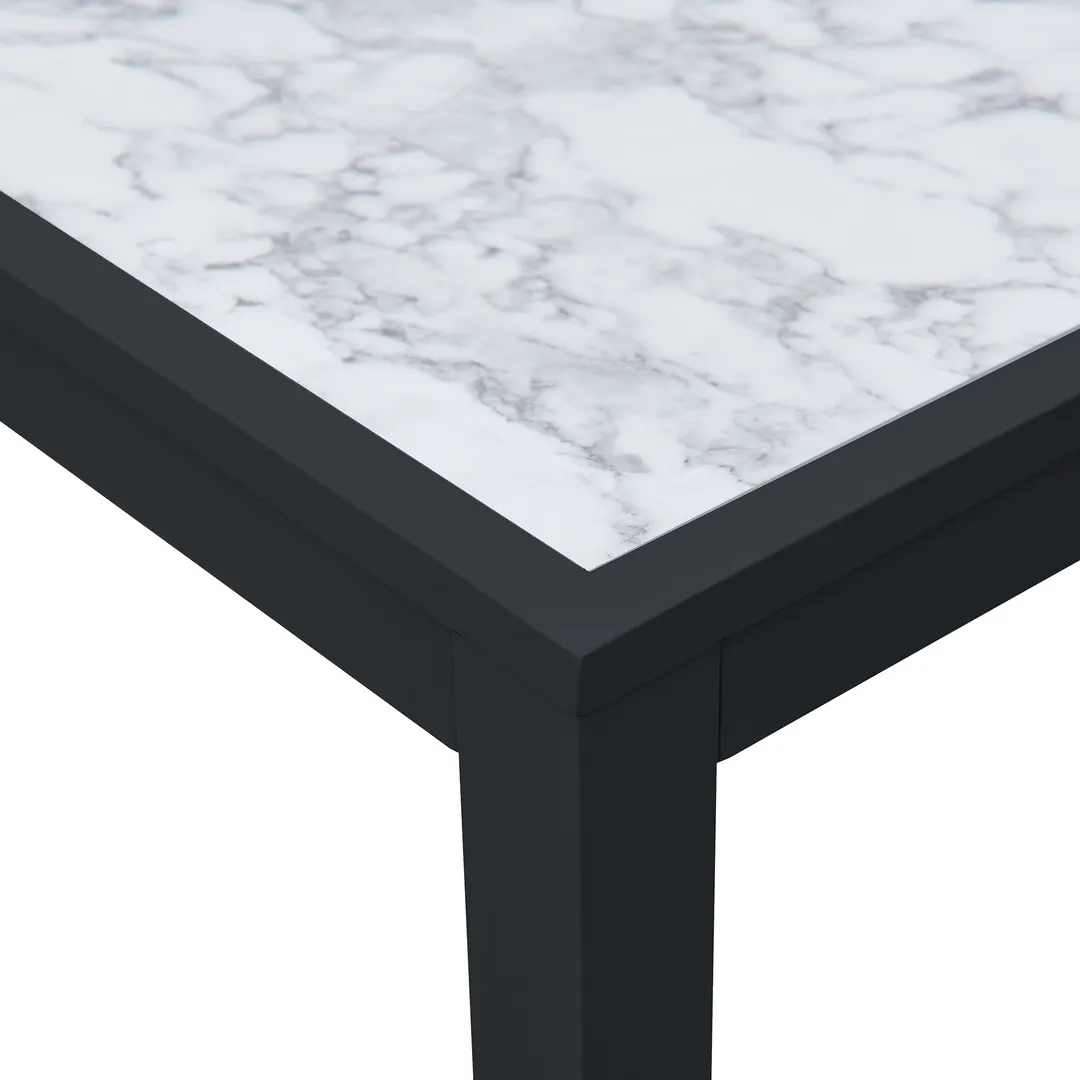 BFM Seating PH4L3672CRBL Dining Height Indoor Surf Inlay Table