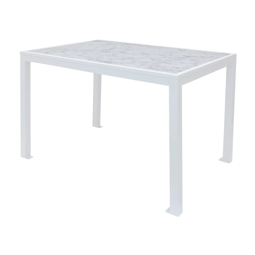 BFM Seating PH4L3672PRWH Dining Height Indoor Surf Inlay Table