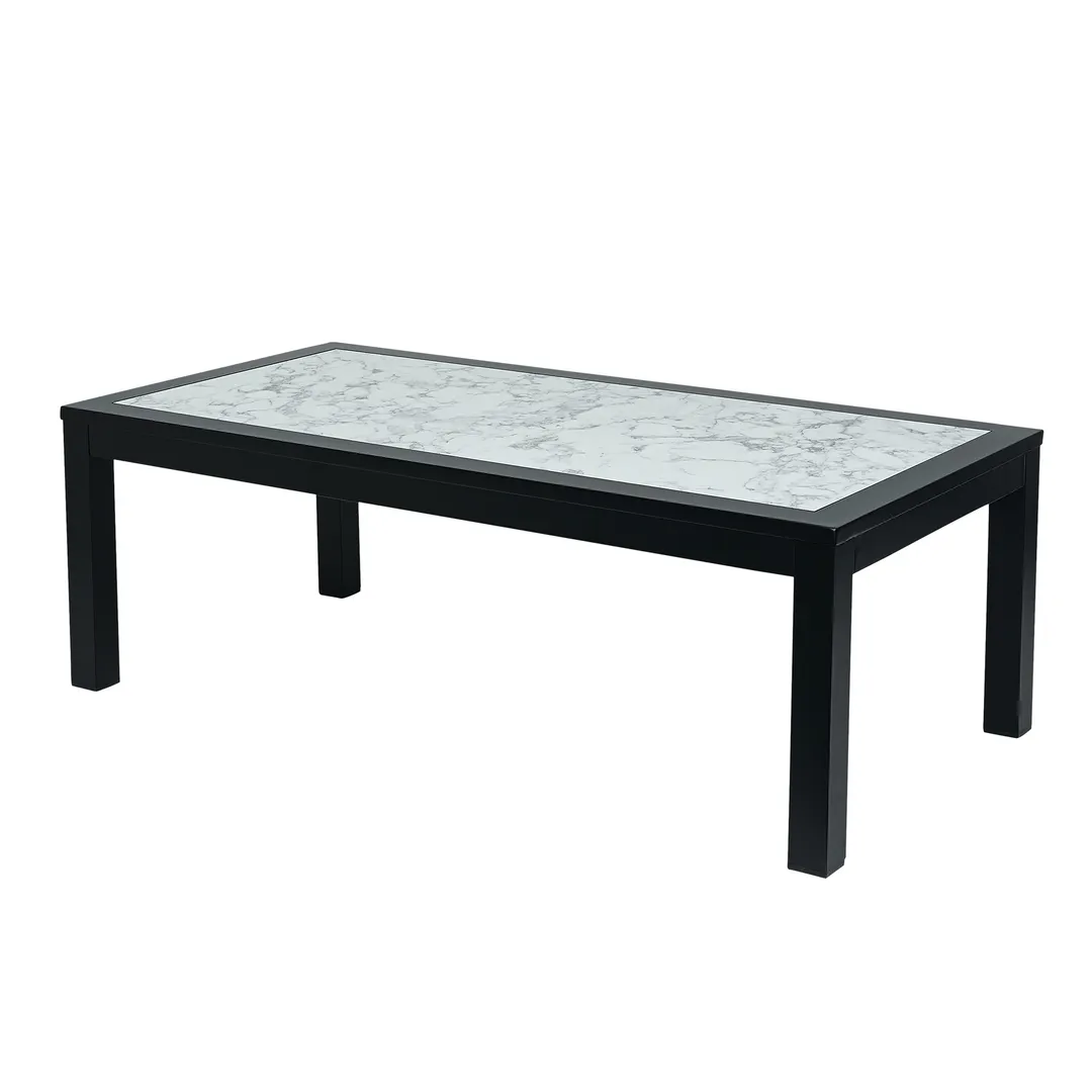 BFM Seating PH6104CR-BL Belmar Inlay Coffee Table, 47"W X 23-1/2"D