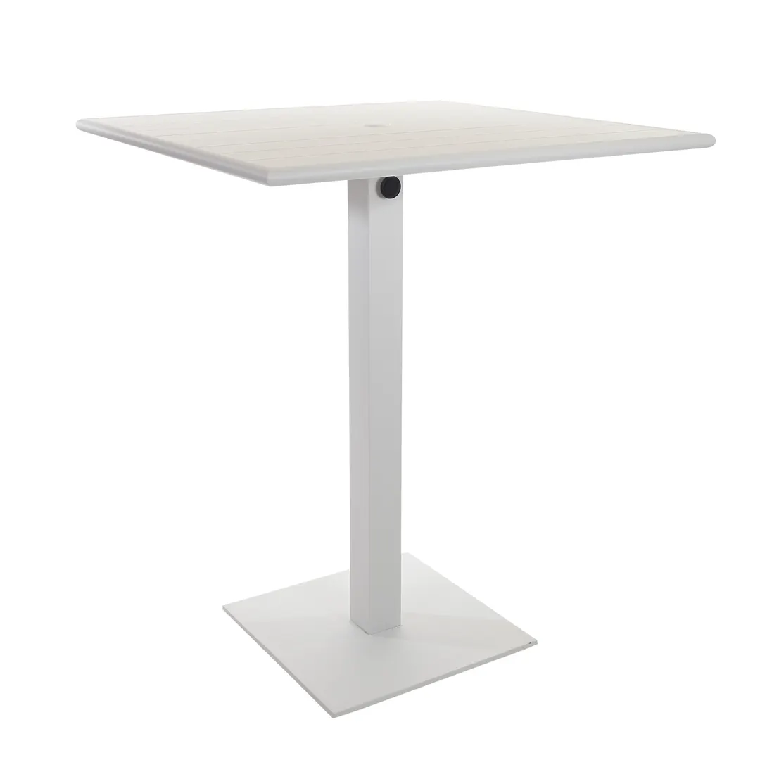 BFM Seating PHB3636WHU-20SQWHTU 36" X 36" Bar Height Outdoor Table