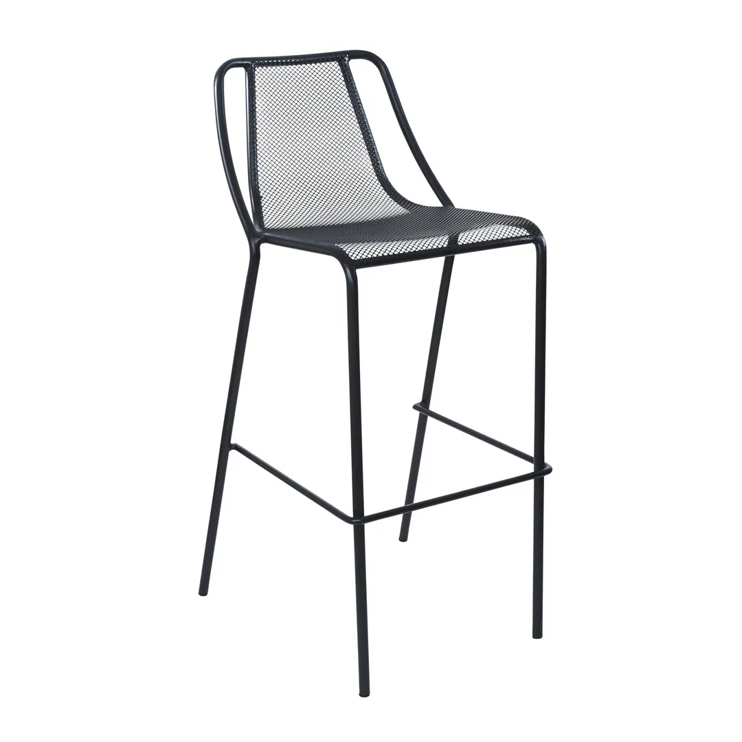 BFM Seating SU1600BBL Kingston Barstool with Steel Micro Mesh Back & Seat, Black