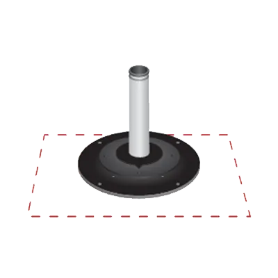 BFM Seating UB12DP Umbrella Base, 12" Dia., Round