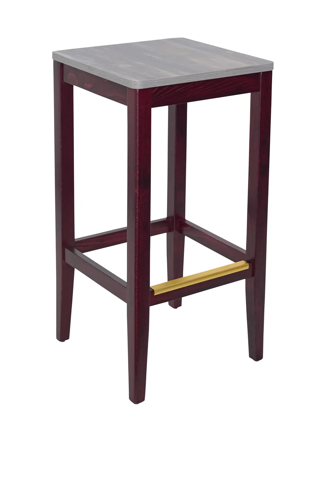 BFM Seating ZWB680DM R Stockton Backless Barstool, Mahogany Frame, Relic Seat, Footrest