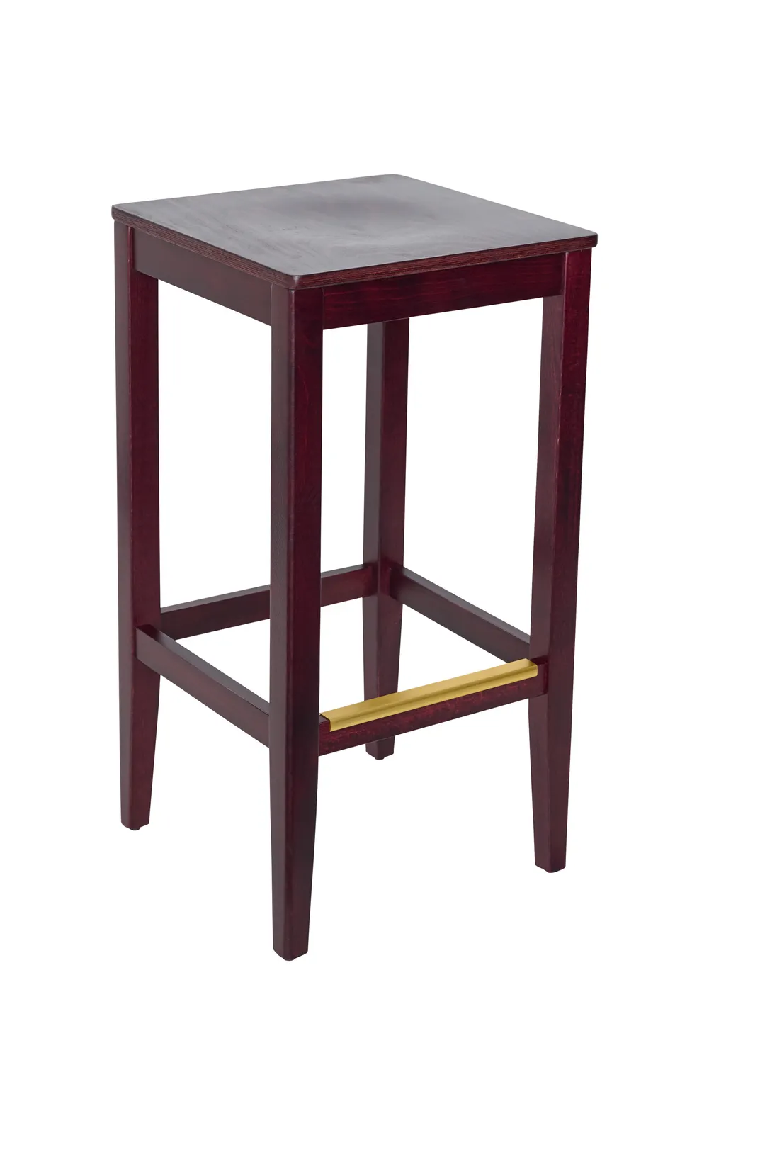 BFM Seating ZWB680DM W Stockton Backless Barstool, Wood Seat, Footrest, Mahogany Finish