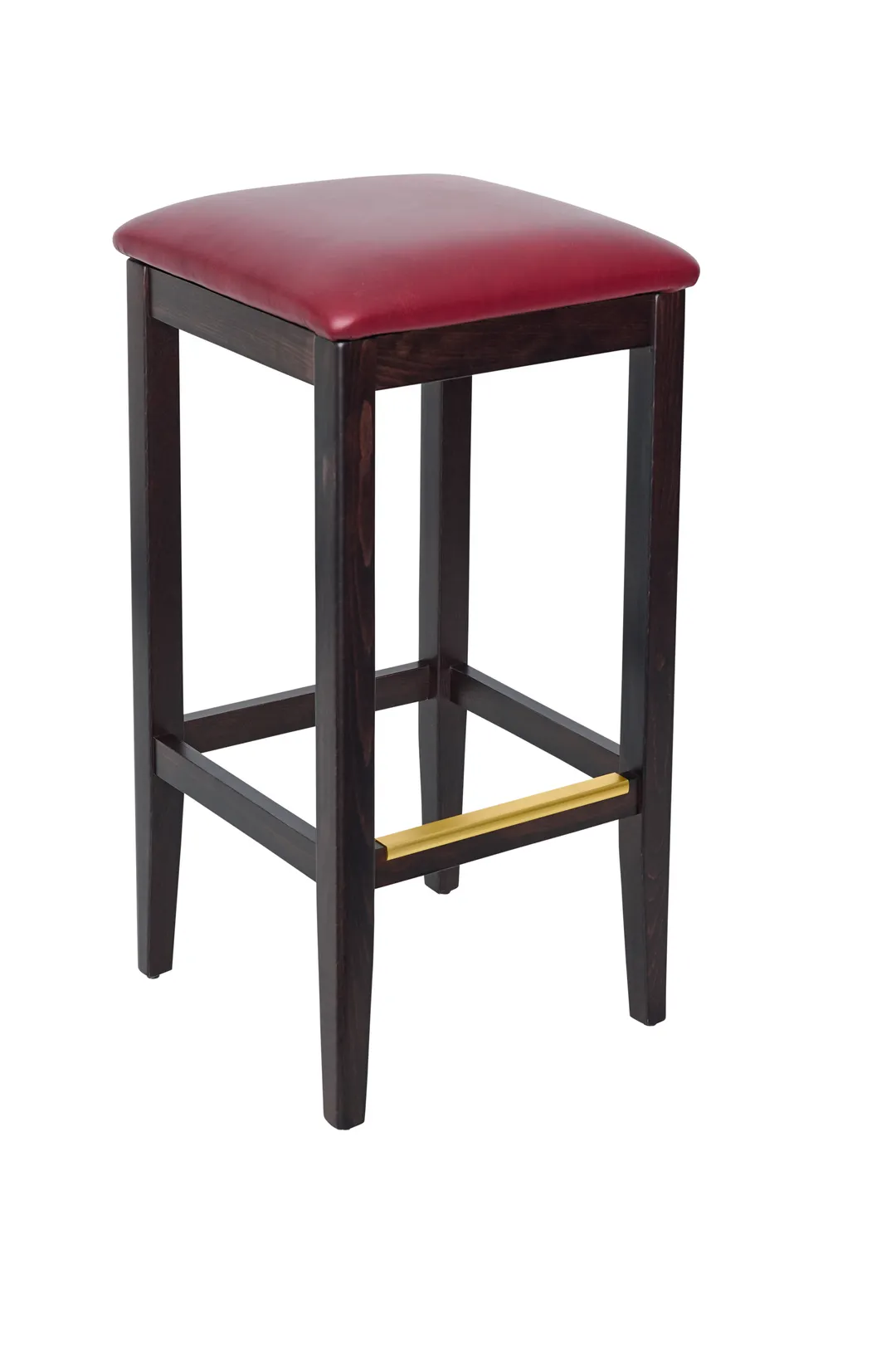 BFM Seating ZWB680DW GR3 Stockton Backless Barstool, Upholstered Seat, Walnut Finish, COM/Grade 3 Upholstery
