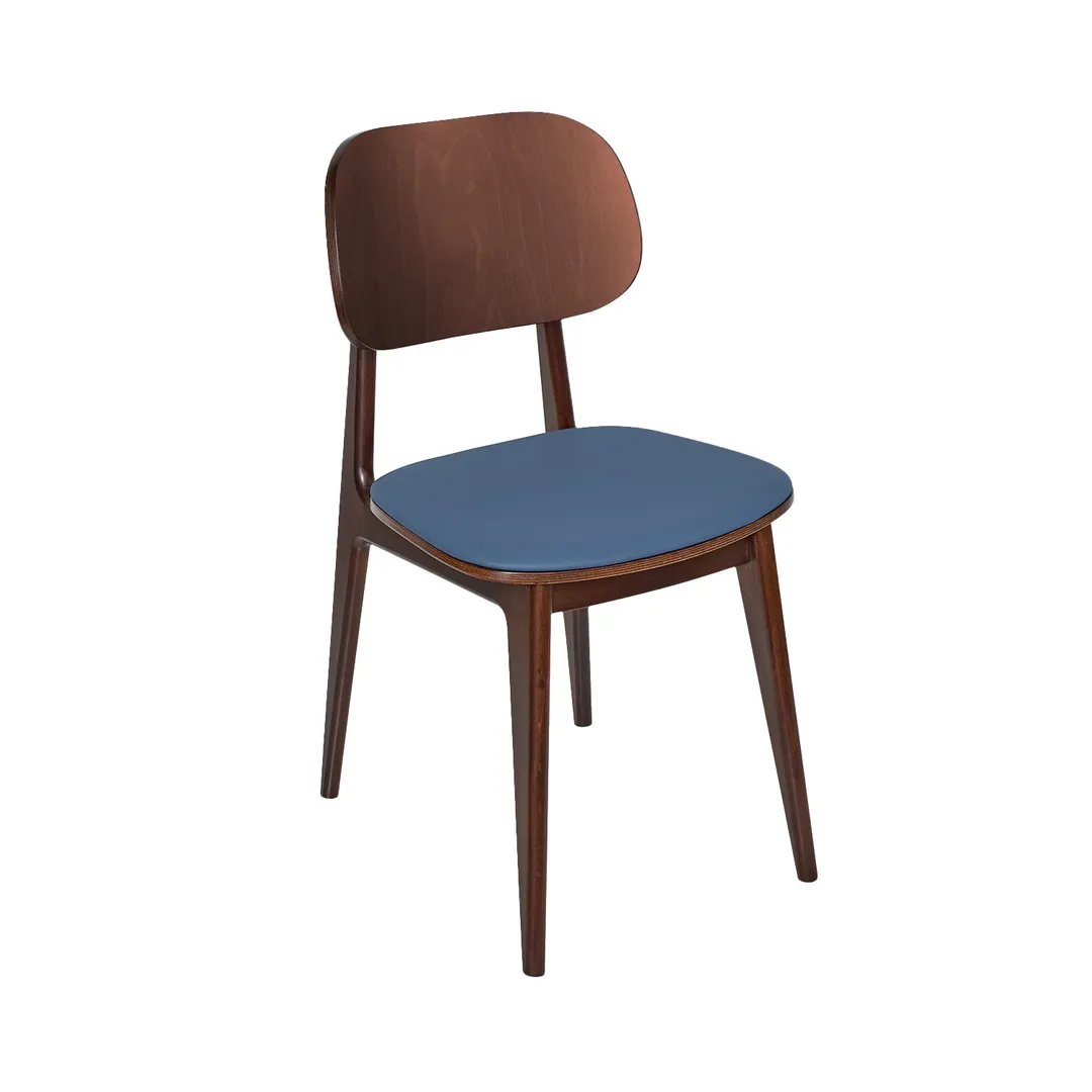 BFM Seating ZWC22DWRG4-DW Indoor Emma Chair with Wood Back