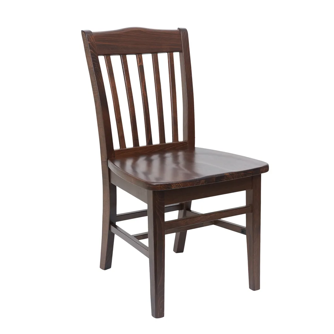 BFM Seating ZWC303DW-DW Indoor Columbia Side Chair with Solid Wood Seat