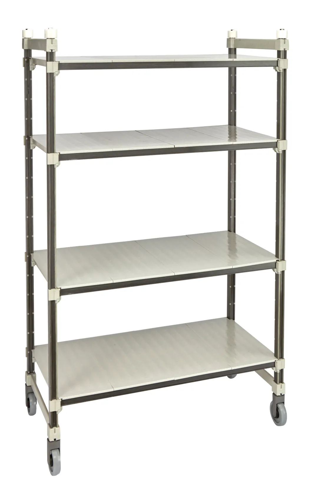 Cambro EMT183680S4480 Camshelving Elements XTRA 18x36x80 4-Tier Track Shelving System, 900 lbs, Speckled Gray