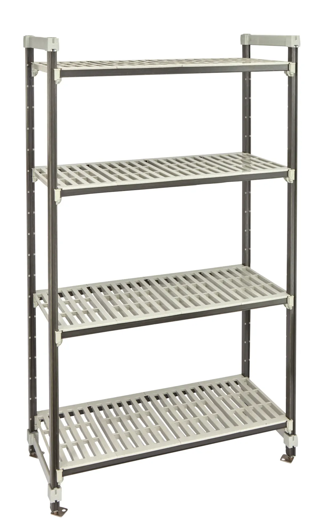 Cambro EST184281V4480 Camshelving Elements XTRA 18x42x81 4-Tier Track Shelving System, 2400 lbs, Speckled Gray