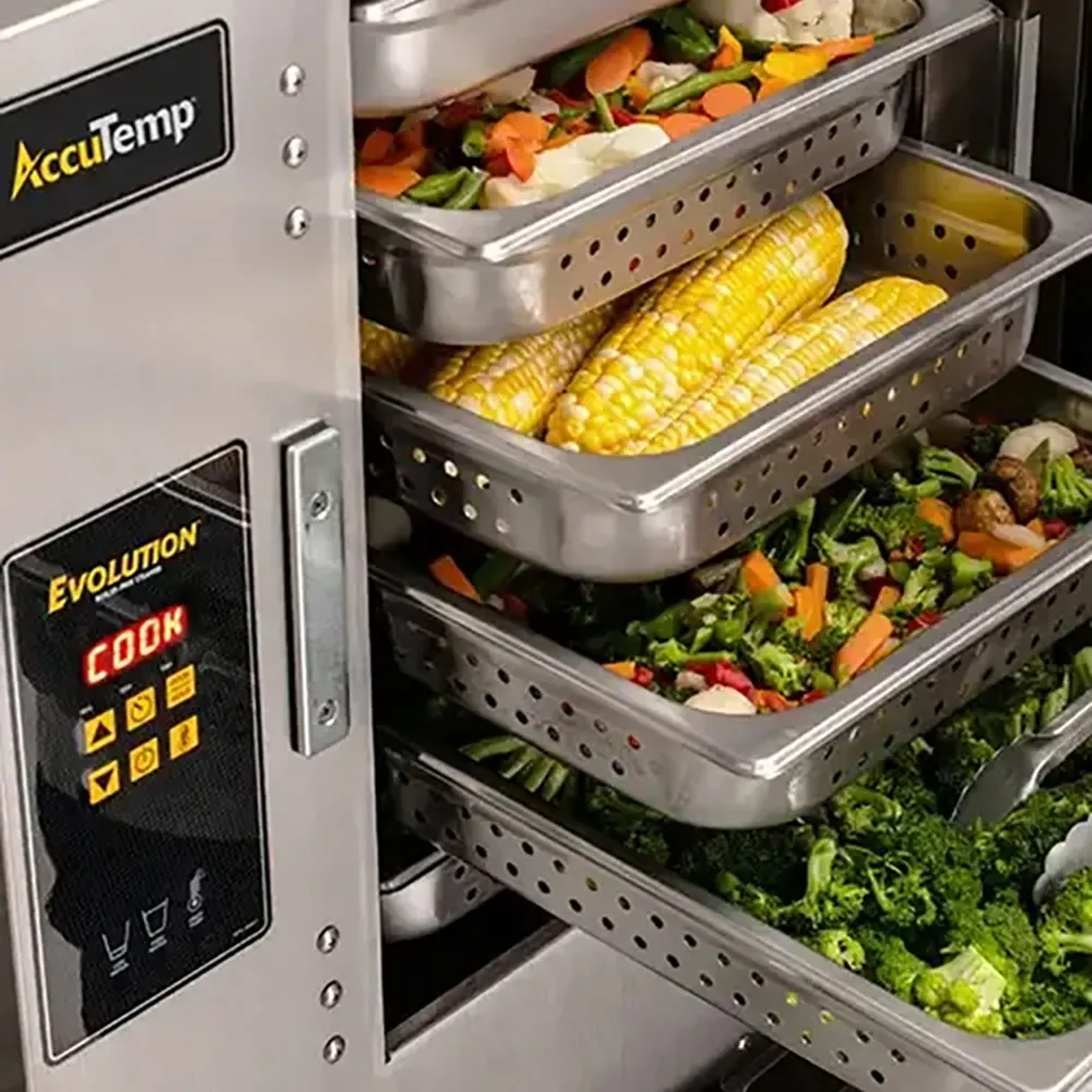 AccuTemp P31201D060 SGL 3 Pan LP Gas Boilerless Connectionless Steamer w/ Stand, 60.000 BTU