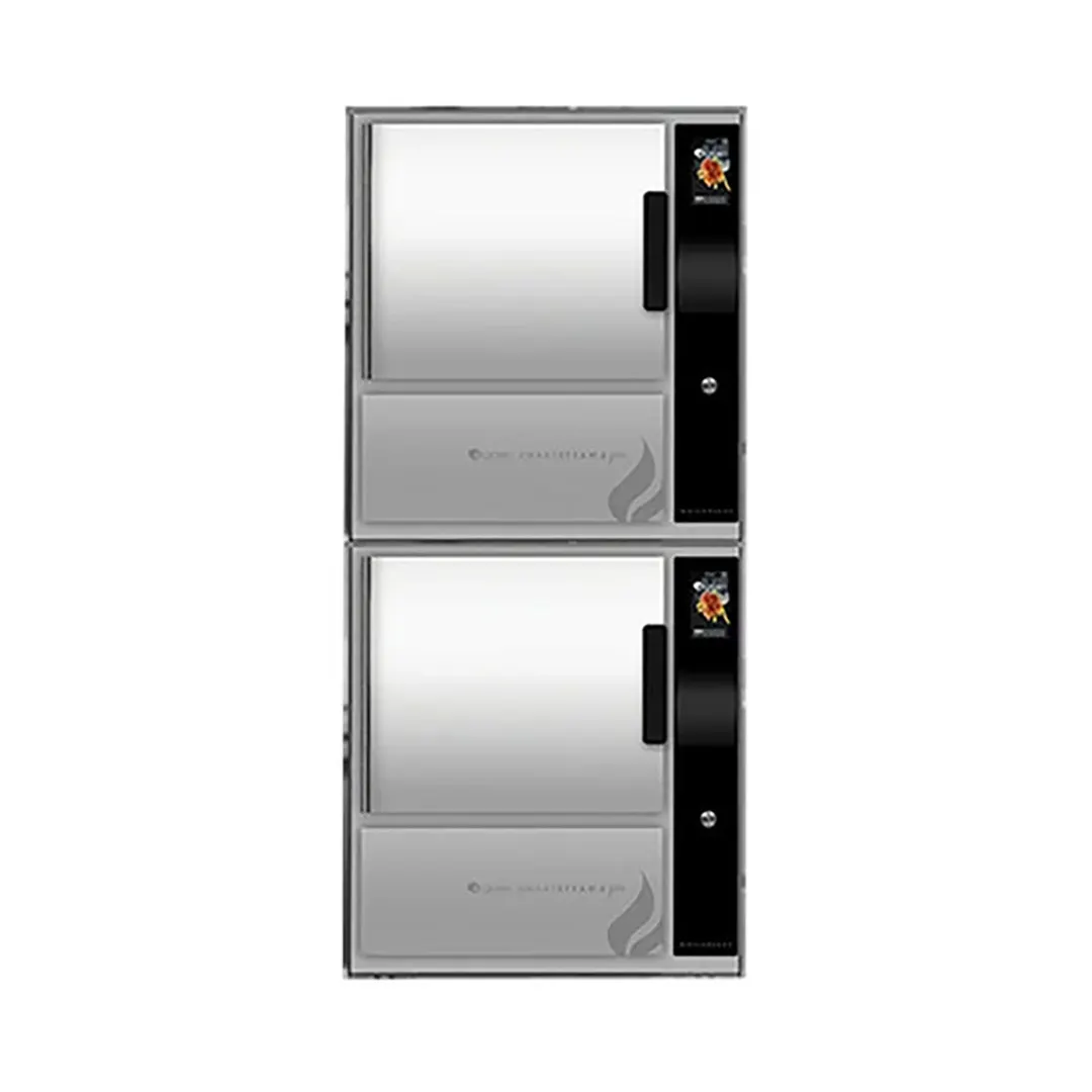 Groen (2)GSSP-BL-10ES 20 Pan Electric Boilerless Convection Steamer w/ (2) Stacked, Stand