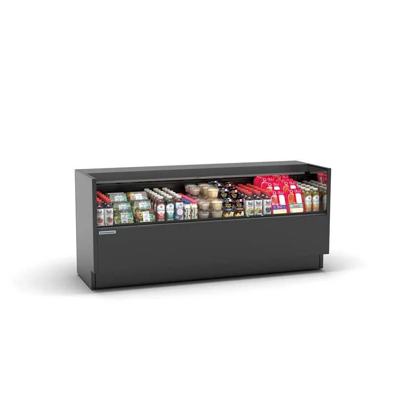 Hussmann FS-OB-1017-70A Open Air Merchandiser, 71.25" L x 24.13" D x 32.5" H, Black, 3500K LED R290