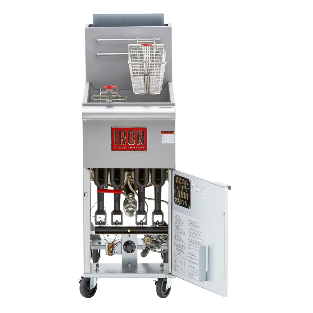 Iron Range IRF-50 LPG 15" Floor Model Liquid Propane Gas Full Pot Fryer, 50 lbs