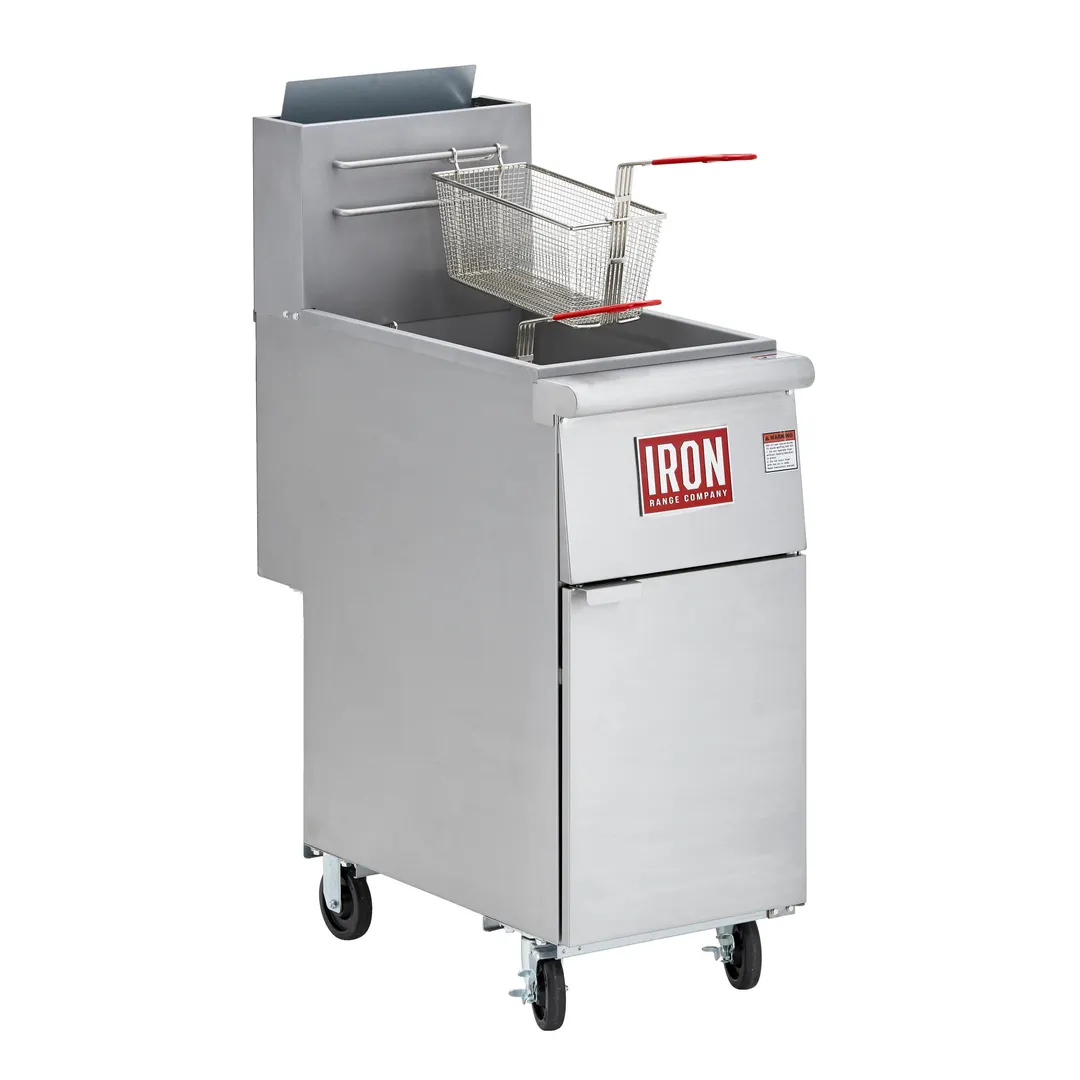 Iron Range IRF-50 LPG 15" Floor Model Liquid Propane Gas Full Pot Fryer, 50 lbs