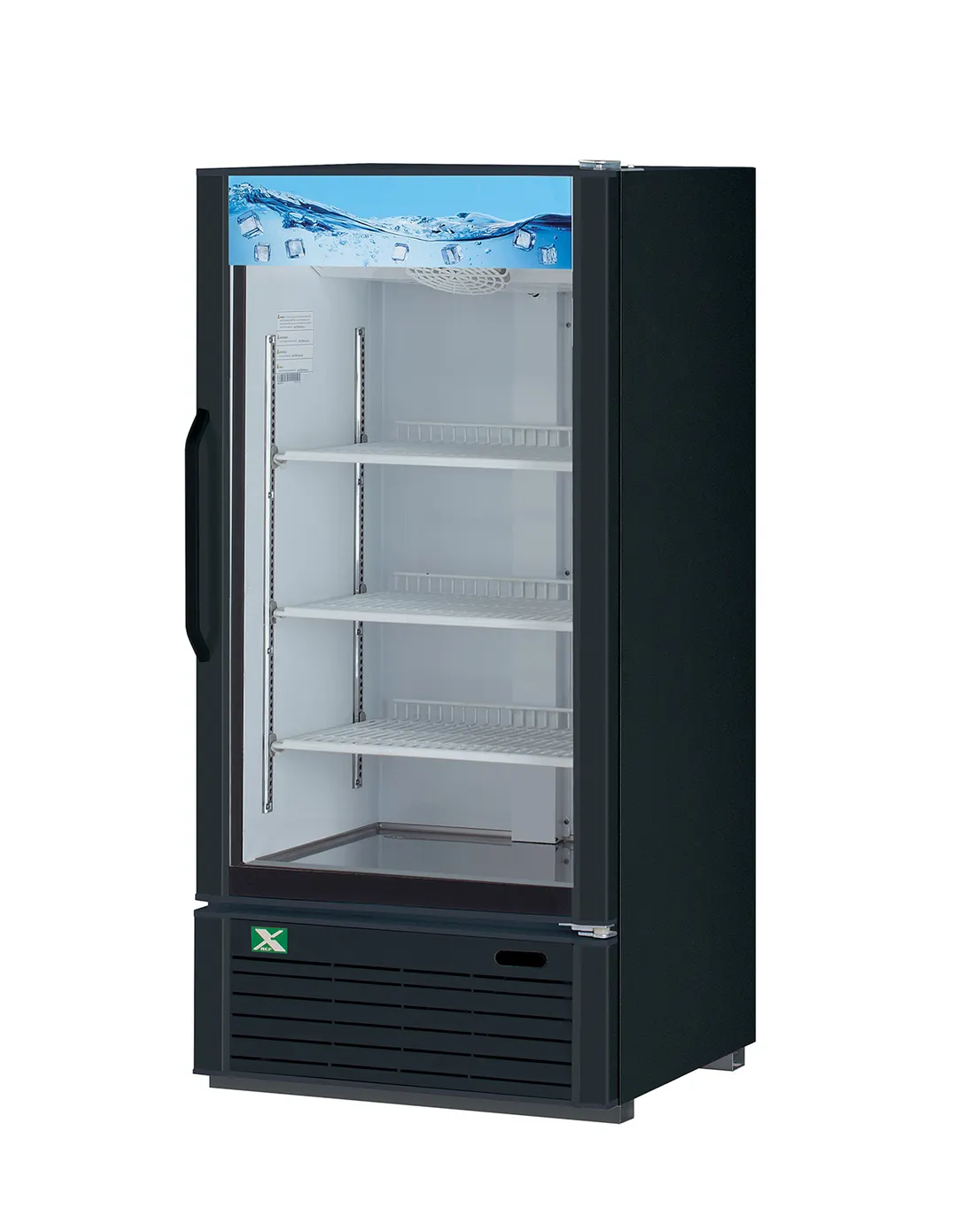 RefrigerationX XGM-10W(B)-N6 Merchandiser Refrigerator, 8.93 cu ft, LED Light, 1/4 HP, 115V
