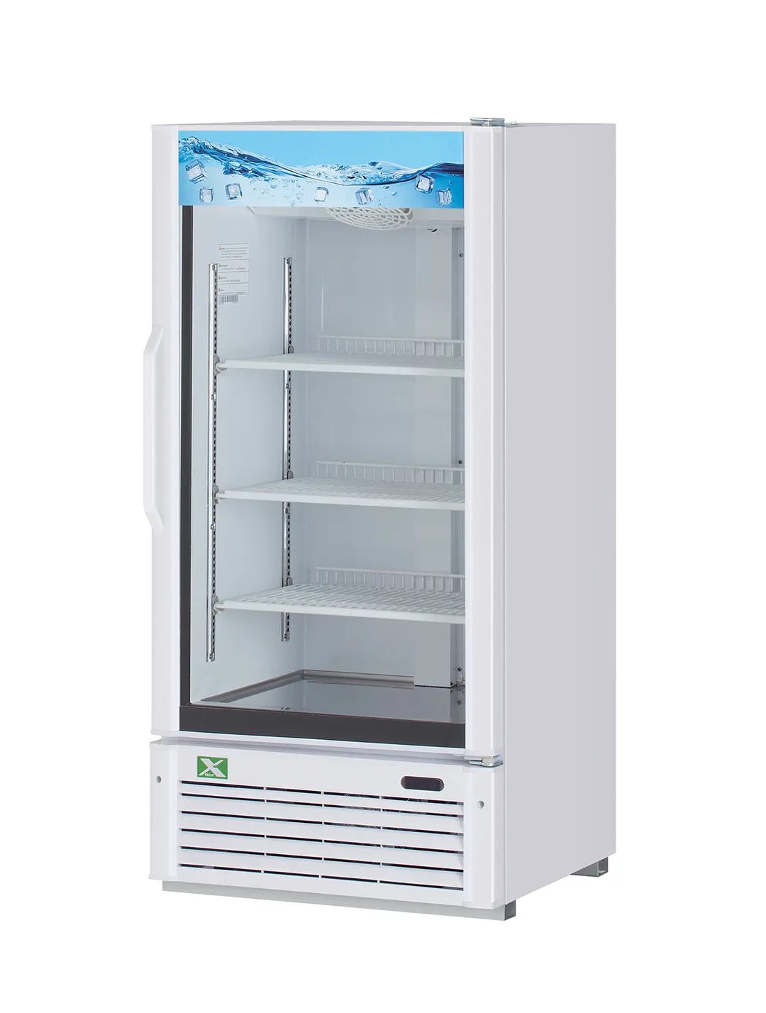 RefrigerationX XGM-10W(B)-N6 Merchandiser Refrigerator, 8.93 cu ft, LED Light, 1/4 HP, 115V