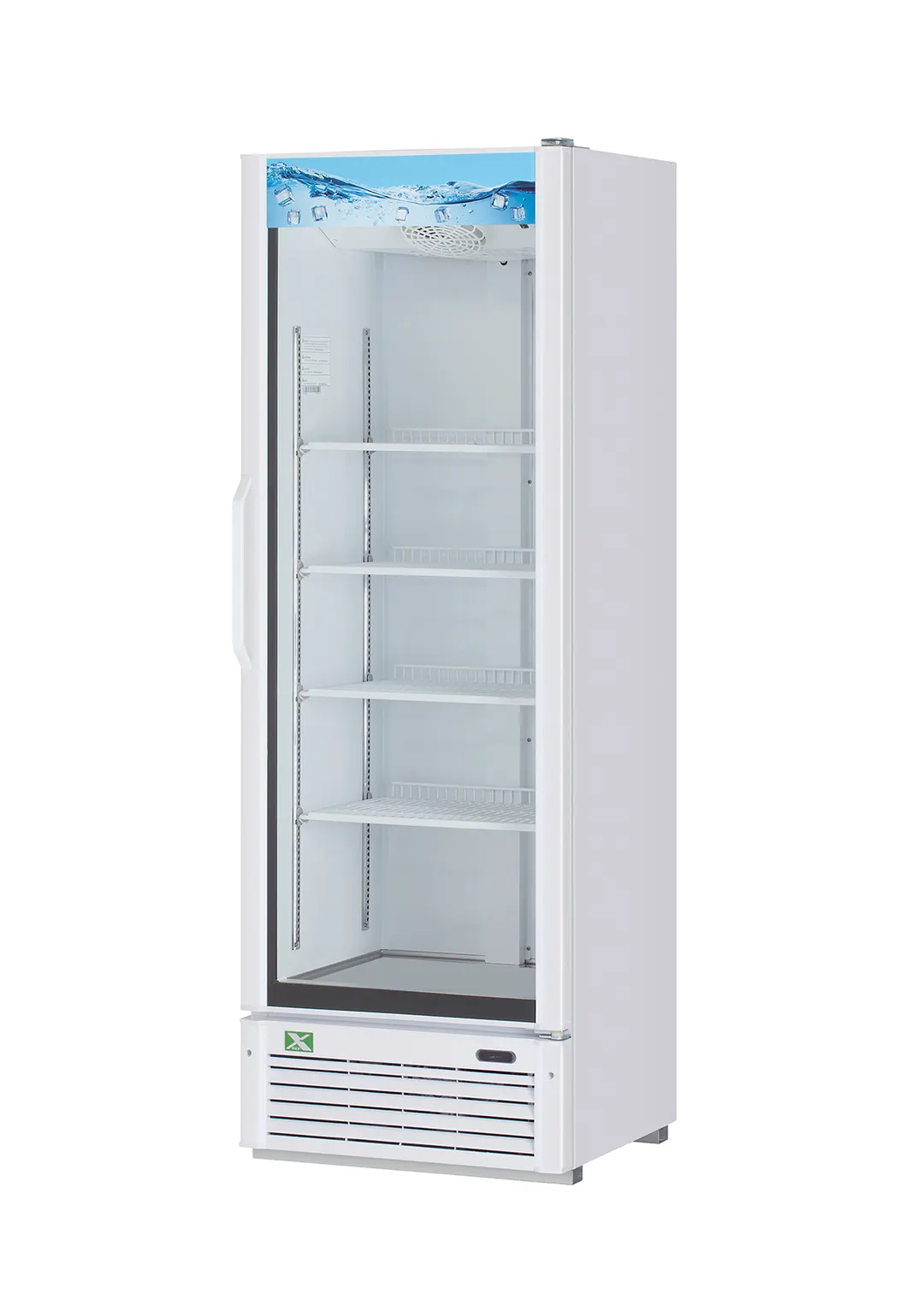 RefrigerationX XGM-15W(B)-N6 Merchandiser Refrigerator, Double‑Pane Low‑E Glass, White Interior