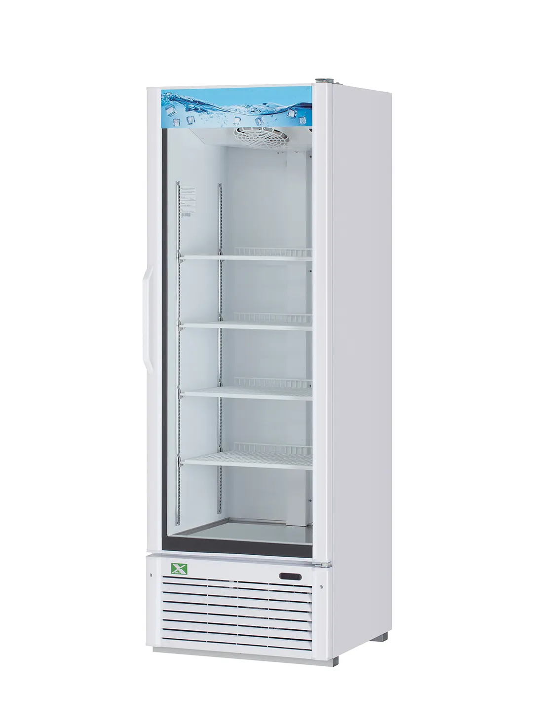 RefrigerationX XGM-19W(B)-N6 Glass Door Merchandiser 15.09 cu ft 26"W White Low‑E 1/4 HP 115V R‑600a