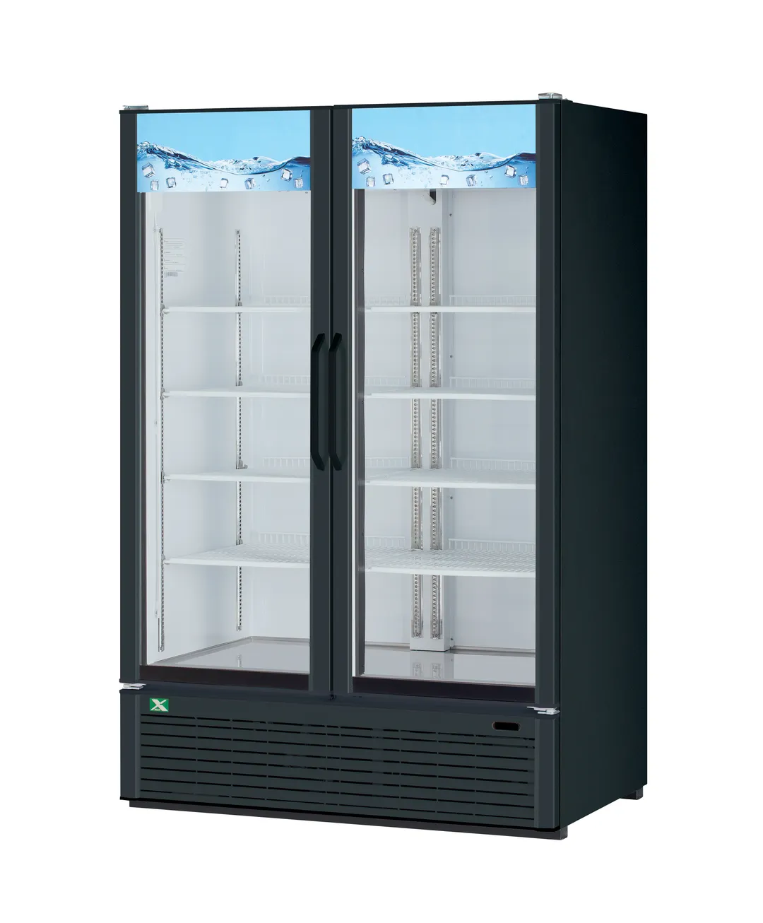 RefrigerationX XGM-47W(B)-N Glass Door Merchandiser, 51-1/8"W x 32"D x 78-1/8"H, 40.16 cu ft, 1/3 HP