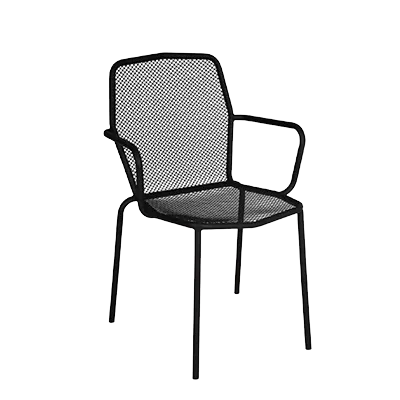 BFM Seating DV354BL Avalon Stacking Arm Chair, Micro Mesh Back & Seat