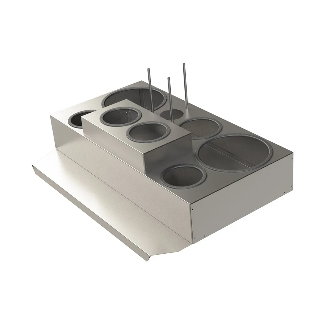 Cadco BEVS-1 Beverage Station Accessory, Stainless Steel, 2 Airpot Capacity, for FUS-1L/FUS-1R Flip-up Shelves