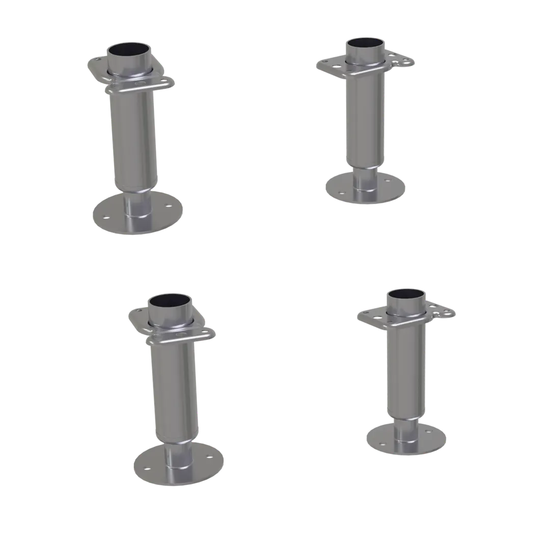 Glastender LCLS - 4" Legs with Adjustable Flanged Feet, Heavy-Duty Design for Restaurant Crisper Bins