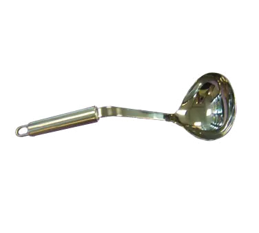 Spring USA M3505-76 Tureen Ladle, 6-8 Oz, 11" Length, Bent Handle, 1-Piece Stainless Steel