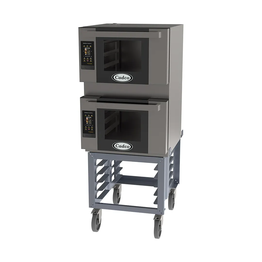 Cadco BLS-3HTD-2 Double Half Size Electric Convection Oven w/ Stand, Touch Digital, 208/240V