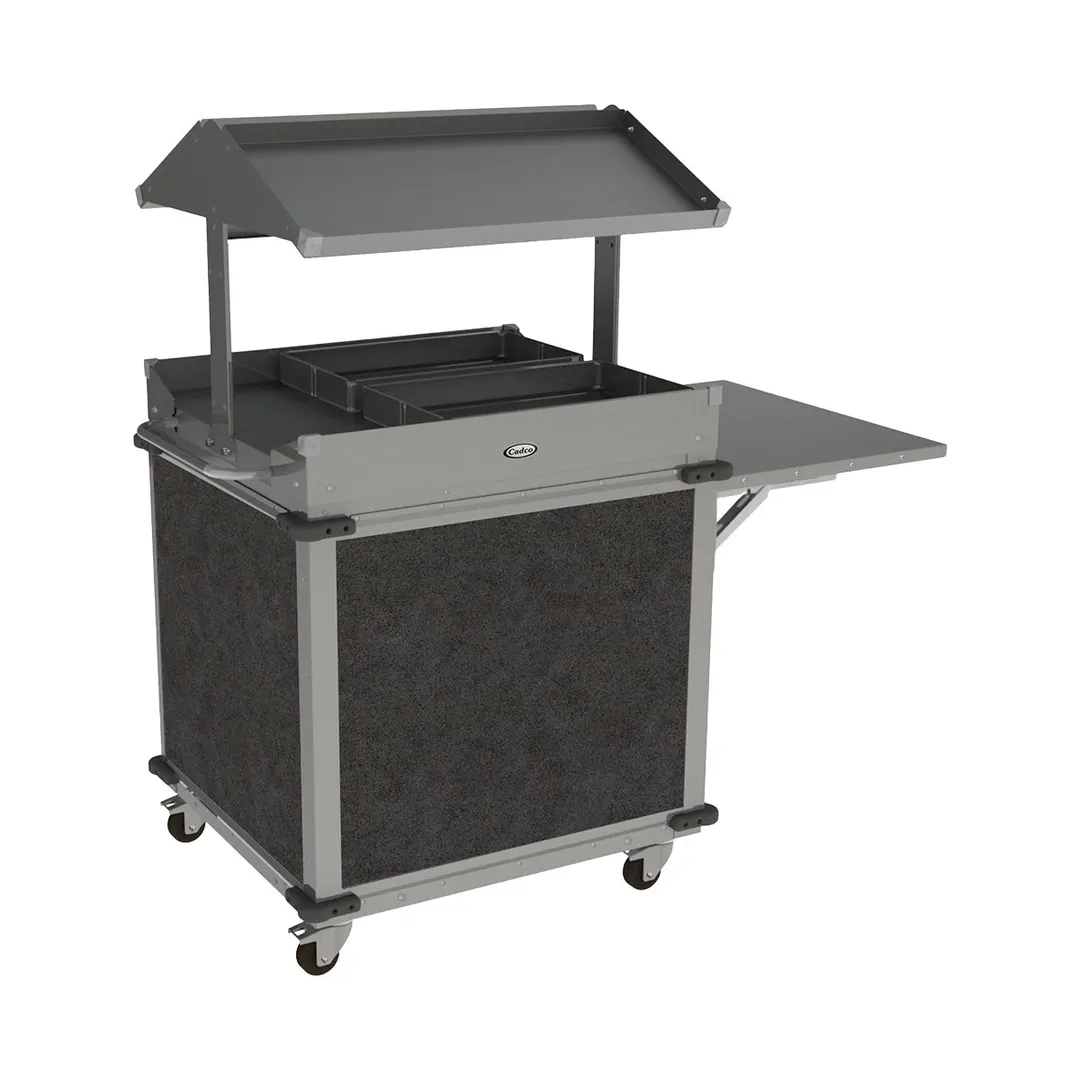 Cadco CBC-GG-B2 MobileServ® Standard Grab & Go Merchandising Cart, (2) Pan Holders