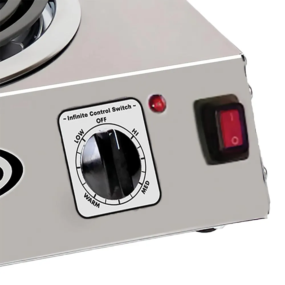 Cadco CSR-3T(220) 14" Electric Countertop Hotplate w/ 8" Burner, Infinite Controls, 1.5 kW, 220V