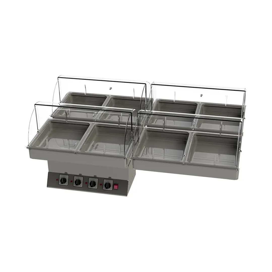 Cadco GG-HT4 4-Bay Heat Package, Electronic Controls - 1200W / 120V (for Cbc-Gg-B4 Carts)