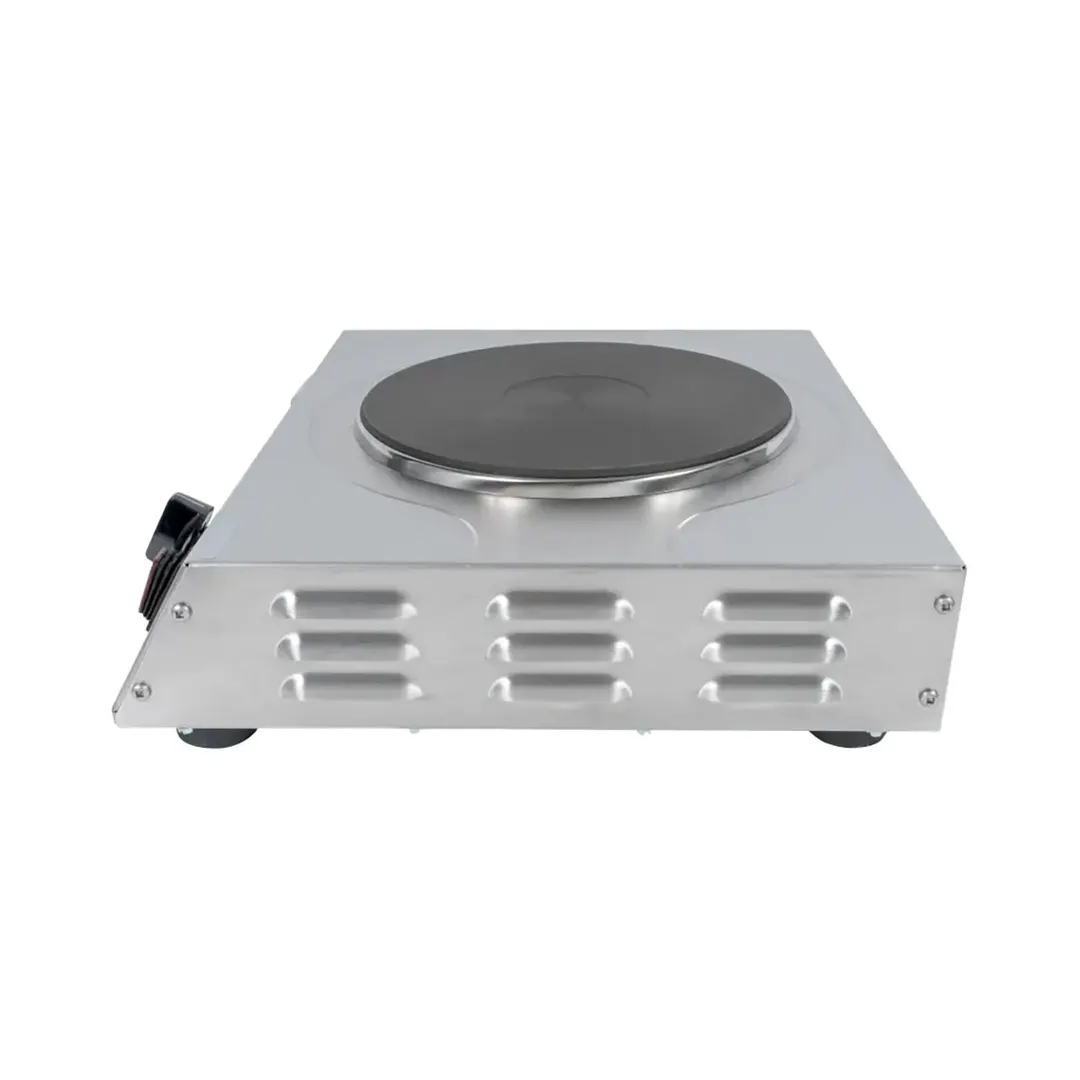 Cadco LKR-220 15" Electric Countertop Hotplate w/  9" Solid Cast Iron Burner,2.0 kW, 220V