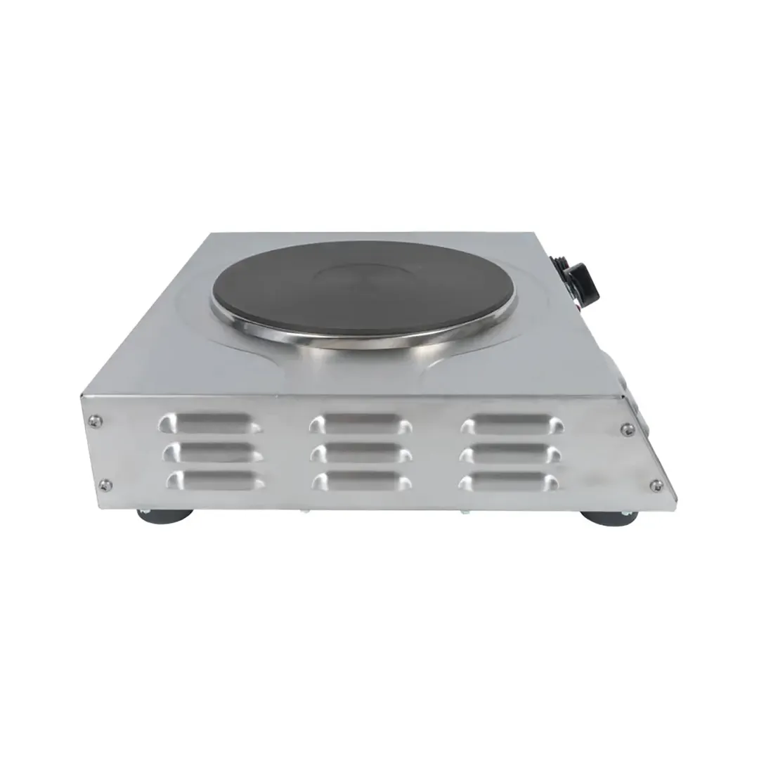 Cadco LKR-220 15" Electric Countertop Hotplate w/  9" Solid Cast Iron Burner,2.0 kW, 220V