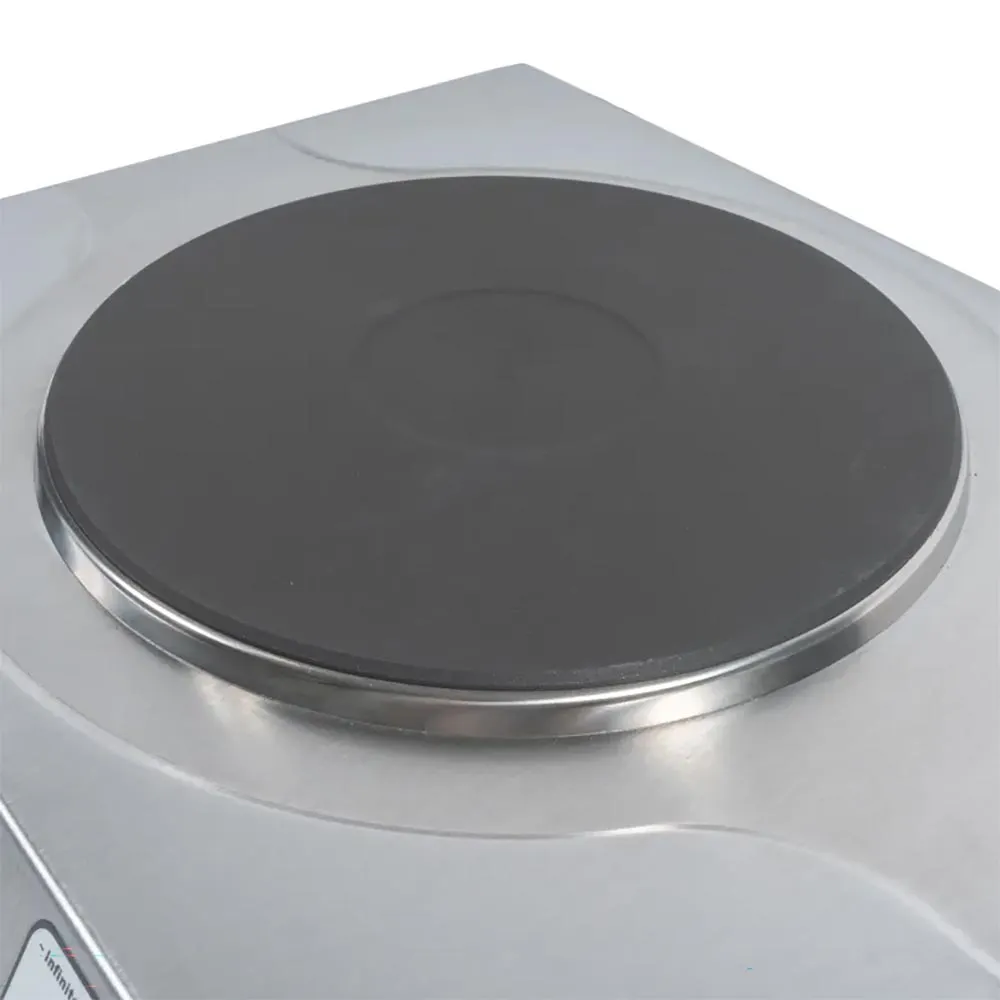 Cadco LKR-220 15" Electric Countertop Hotplate w/  9" Solid Cast Iron Burner,2.0 kW, 220V