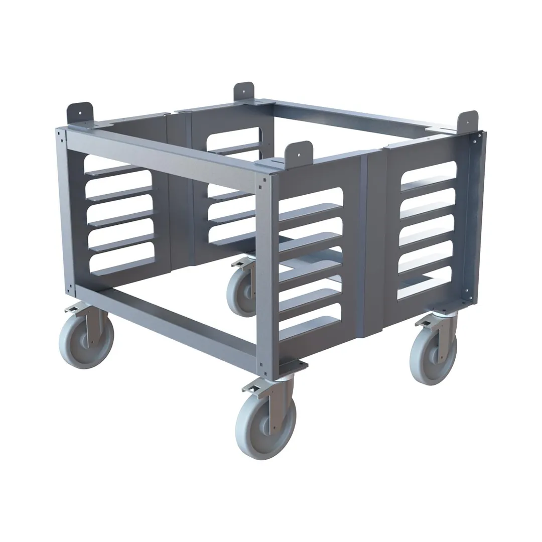 Cadco OST-195-CS Mobile Full Size Oven Stand, Heavy Duty - Short Height / Fits (2) Full Size Ovens
