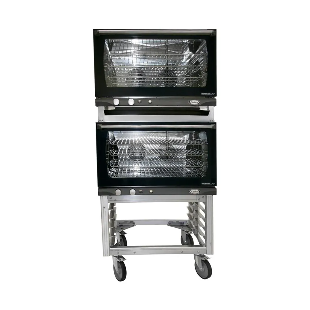 Cadco OST-195-CS Mobile Full Size Oven Stand, Heavy Duty - Short Height / Fits (2) Full Size Ovens