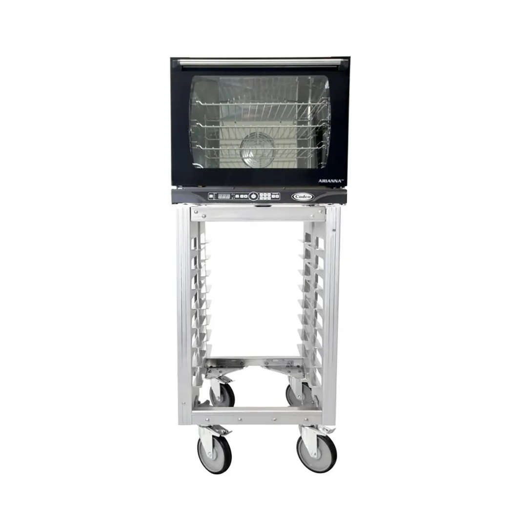 Cadco OST-34A-C Mobile Half-Size Oven Stand, Heavy Duty - 10 Pan Cap. / Fits (2) Half-Size Ovens